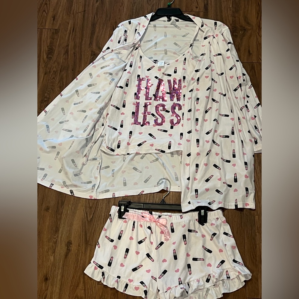 NWT sz large 3 pc pajama set FLAWLESS